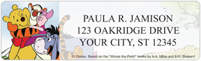Winnie the Pooh Adventures Address Labels