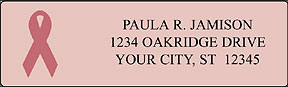 Pink Ribbon  Address Labels