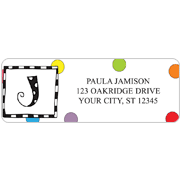 Polka Dotted Monogram Address Labels